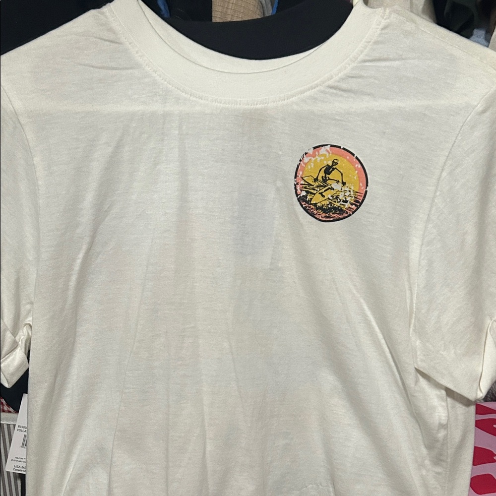 Volcom White Graphic Tee